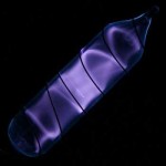 Vial of glowing ultrapure hydrogen